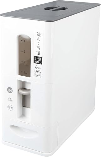 Miniatura 9 de Contenedor de almacenamiento de arroz Dispensador de arroz de 13.2 lbs Cubo de plástico grueso Cubo de almacenamiento automático de granos para