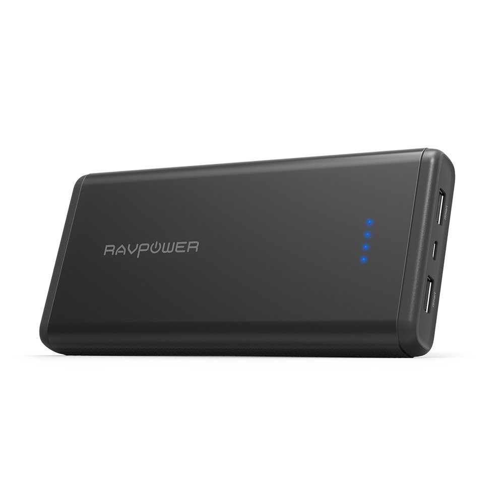 RAVPower Portable Chargers 20000mAh USB Battery Pack with Dual iSmart 2.0 USB Ports, 3.4A Max Output, 2A Input Power Bank for iPhone, iPad, Galaxy, and Android Devices (Renewed)