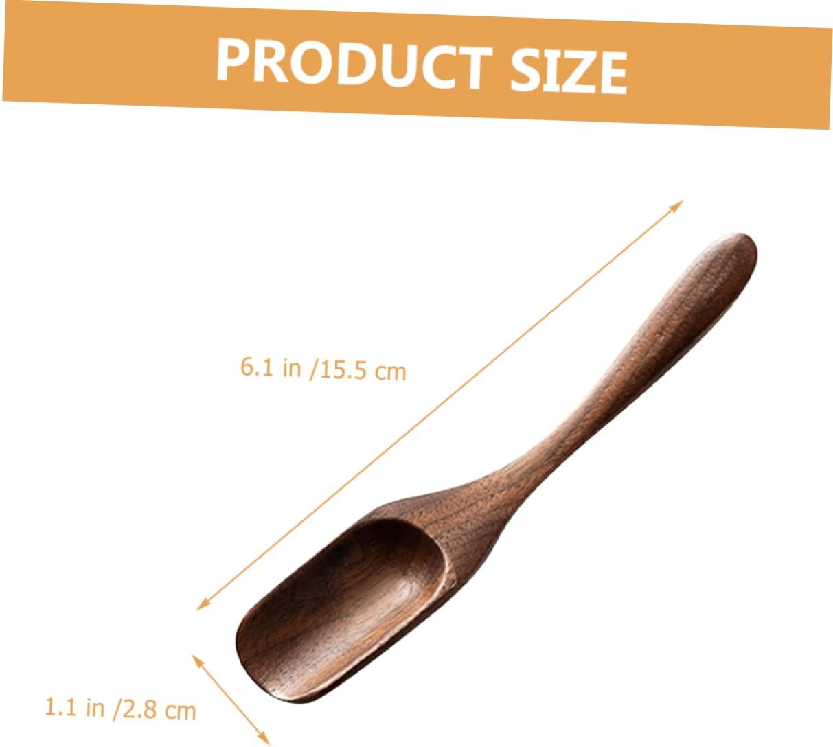 Wooden Tea Scoop Long Handle Versatile Teaspoon for Loose Leaf Tea Black Walnut Kitchen Tool for Easy Serving and Measuring
