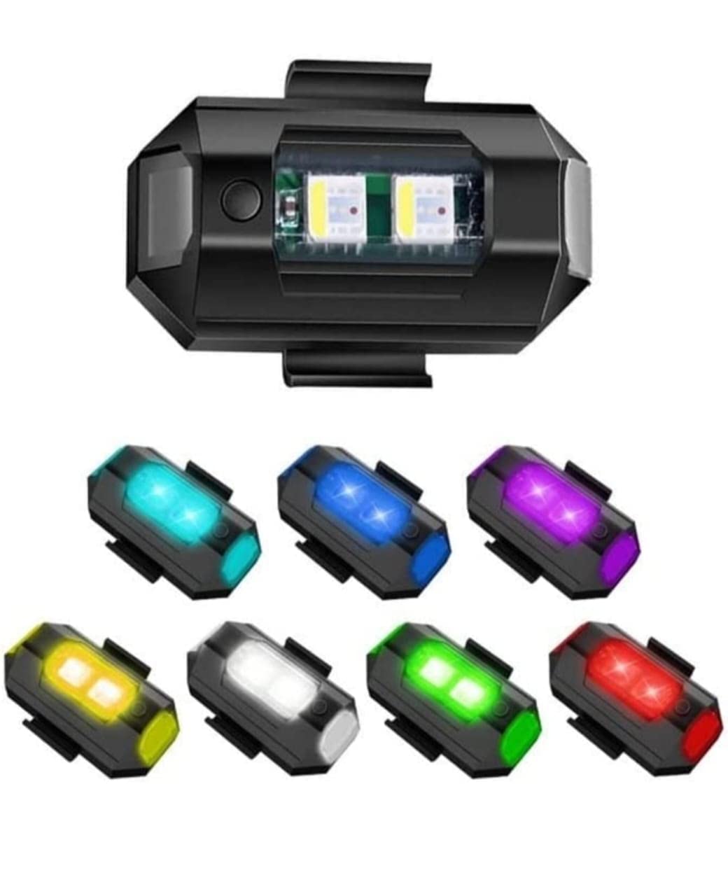 Ak(Products) Smart Safety Signal Warning Blinking Strobe Multicolour LED Light with USB Rechargeable Multipurpose Waterproof Compatible for Motorbike,Helmet, Drone, Bicycle or Anywhere(Pack of 1)-picture-10