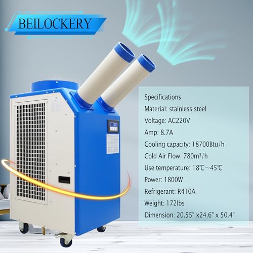45° View of BEILOCKERY Portable Air Conditioner