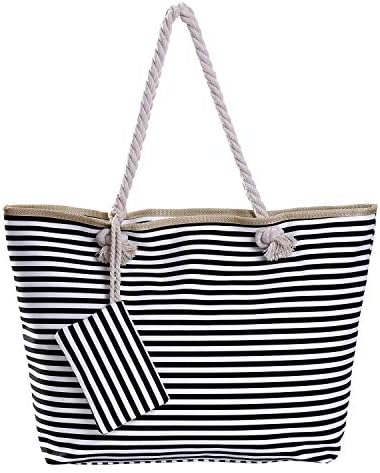 DonDon Large beach bag water resistant with zip
