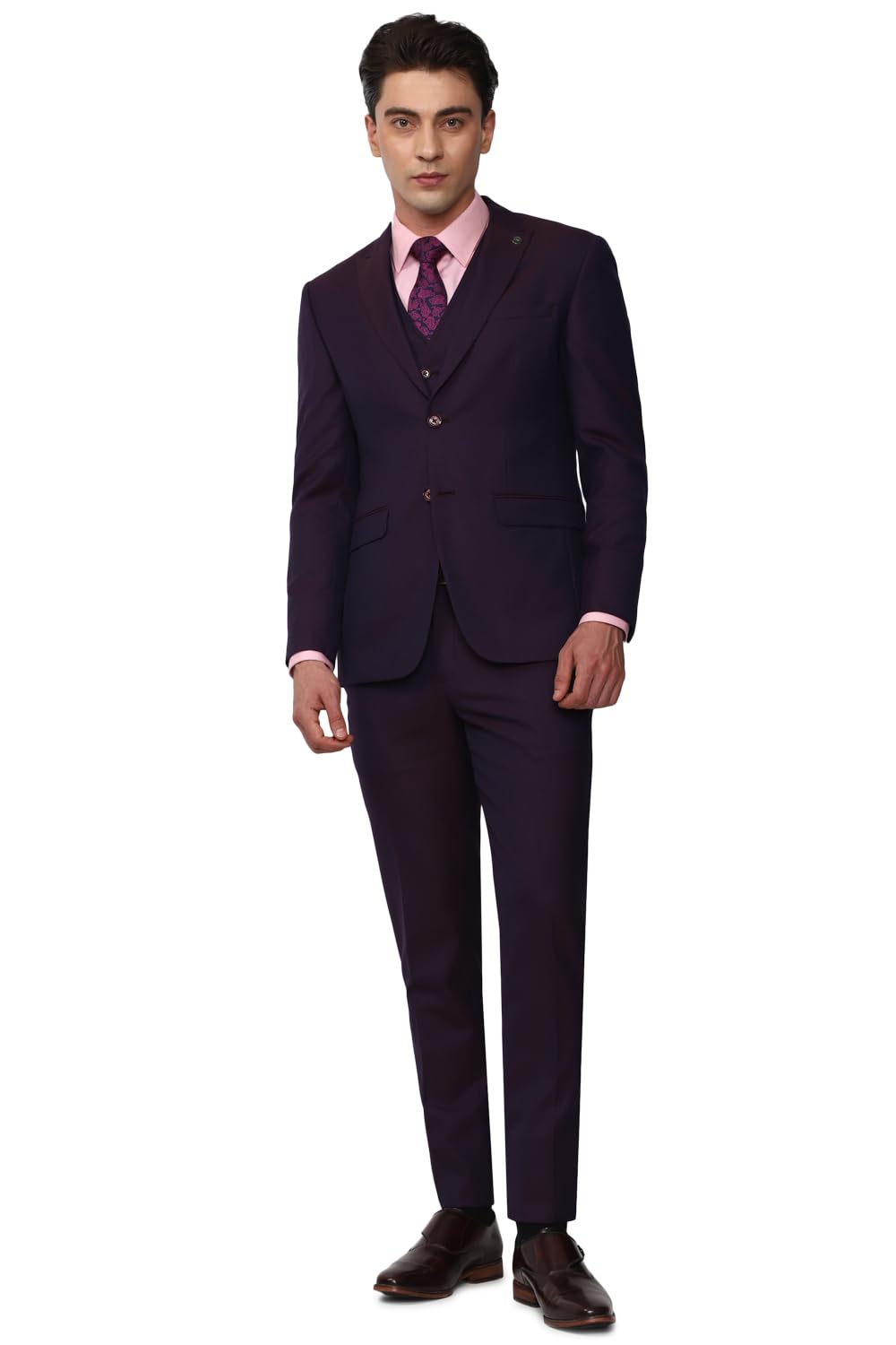 peter england Men's Polyester Blend Three Piece Suit-picture-29
