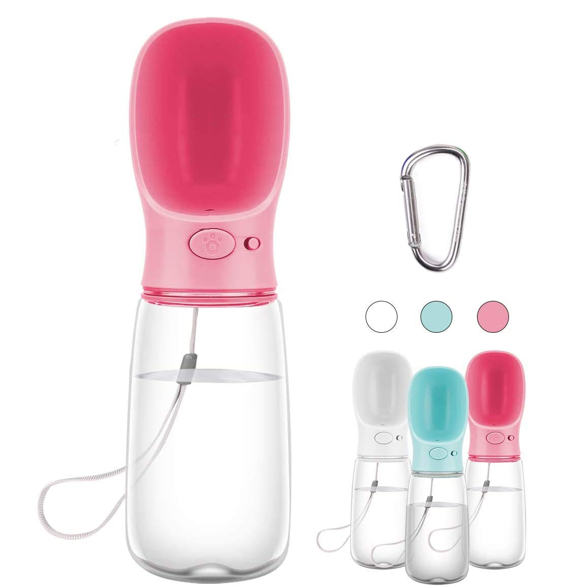 550ml Borraccia Portatile per Cani, Dispenser per Acqua Antibatterica per Alimenti per Animali Domestici Perdita Prova Cane Gatto BOL Bottiglia da Viaggio, Bere all'aperto Pet