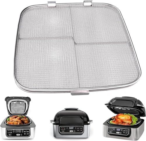 Replacement for Ninja Foodi Air Fryer Accessories for Ninja Foodi 5-in-1 Indoor Grill Parts Splatter Screen for AG300 AG300C AG301C AG302 AG400 Stainless Steel Splatter Shield (For AG300 Series)