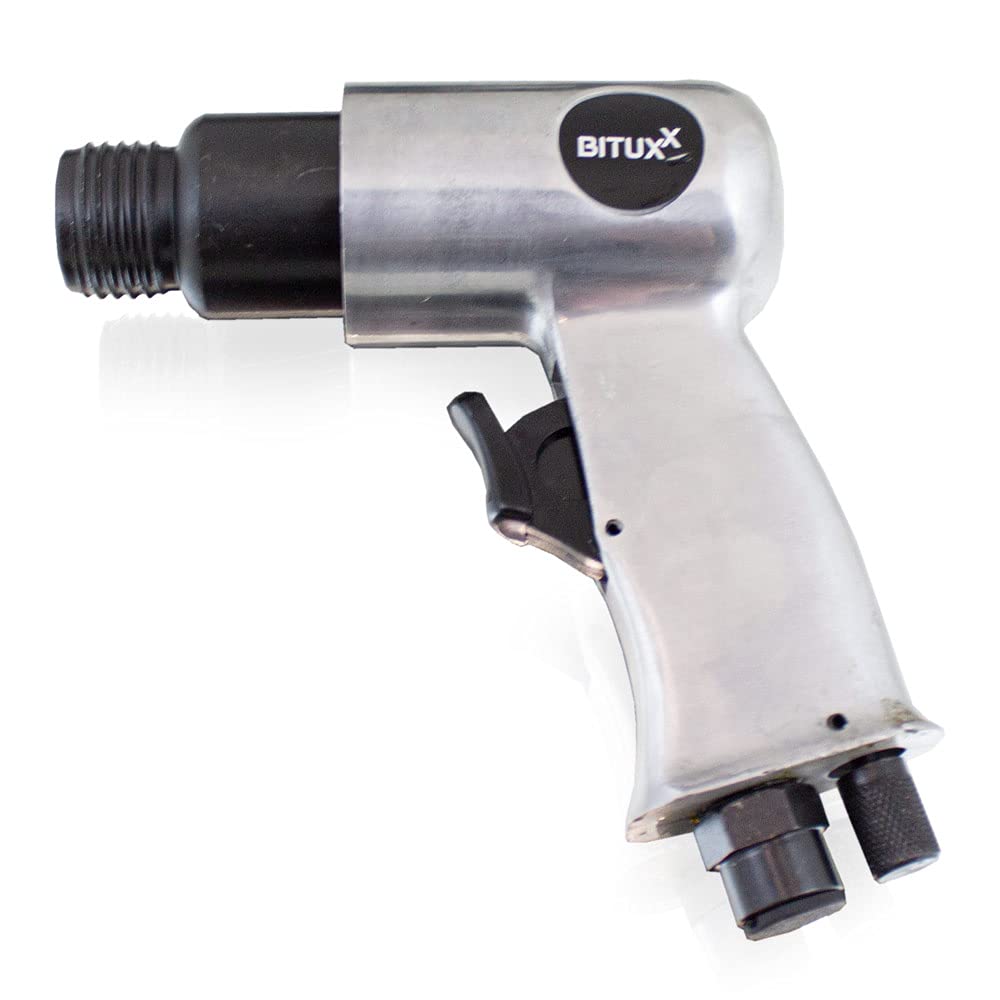 Bituxx Pistola de agujas de aire comprimido, eliminador de óxido, 4000 rpm, 1 cabezal de aguja con 19 agujas de 3 mm de diámetro