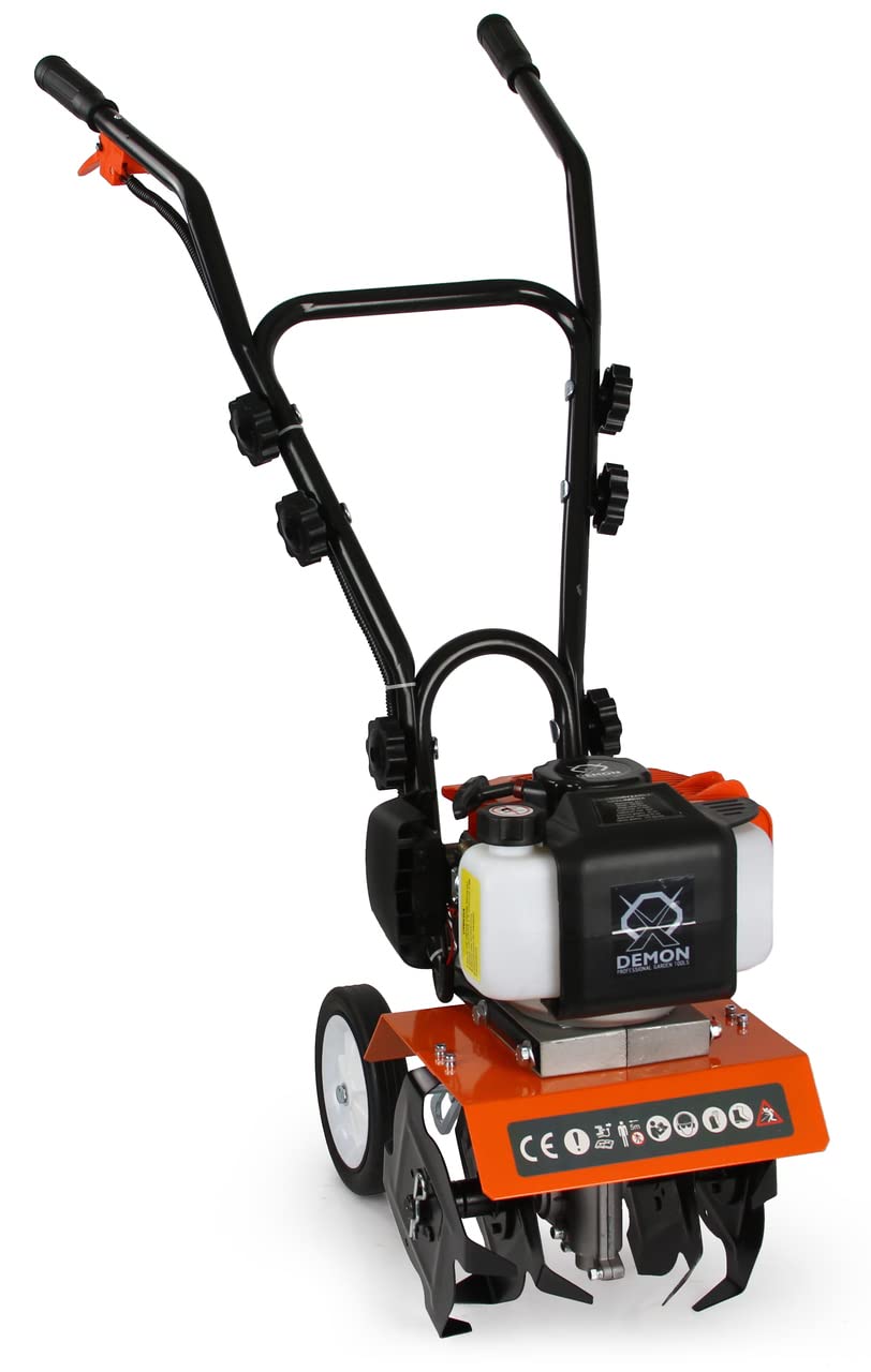 Motoazada motocultadora 52 cc 1,9 CV motor a gasolina y aceite 2 tiempos de explosión área de trabajo 30 cm zapata