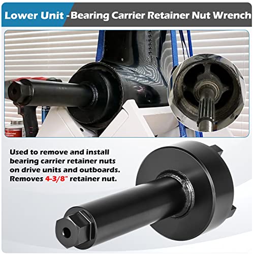 Sunluway Bearing Retainer Spanner Wrench & Carrier Retainer Nut Wrench Tool Fits For Mercruiser Alpha 1, Gne2, Bravo 1, Replace 90100, 91-61069 #TOP3