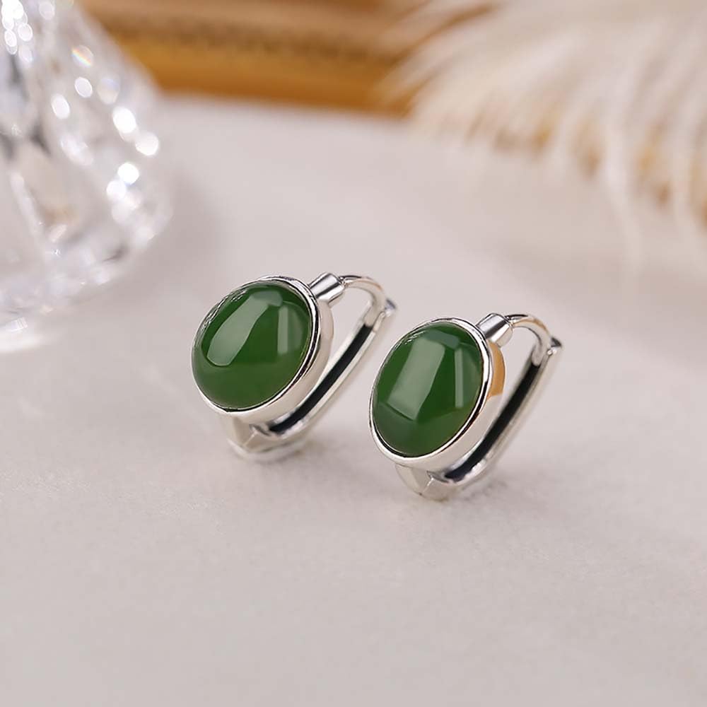 Retro rannte Ziffern Black Round Stud Ohrringe, Sterling Silver Dark Series Vielseitiger Schmuck für Männer Wen