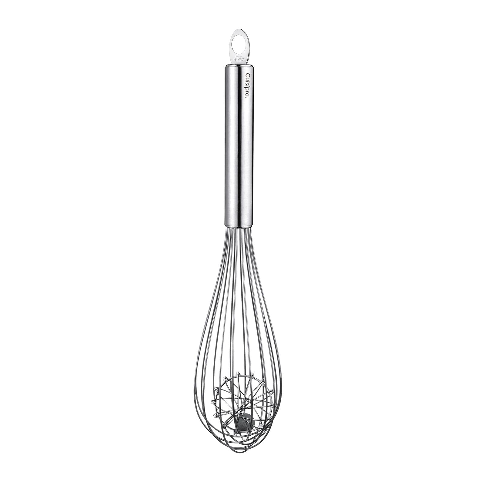 Cuisipro Silver Duo Whisk With Wire Ball, Stainless Steel, For Whipping, Extra Aeration, 12”, 30.5Cm,