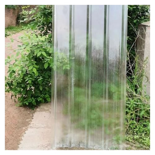 Tejas Plástico para Tejados Placa Ondulada Frp Resistencia a la Intemperie Paneles Fibra Vidrio Pabellones de Jardín(0.9x1.5m/2.95x4.92ft)
