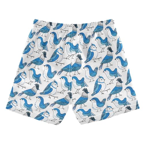 Boys Swim Trunks Blue Birds White Toddler Swim Shorts Boys Bathing Suit Swimsuit Toddler Boy Swimwear 2T 202c16342