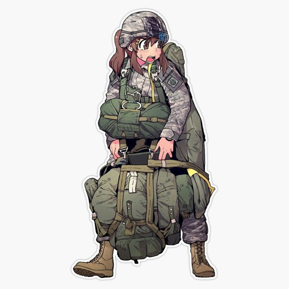Paratrooper Military Anime Cute Gun Secret History Fan The Boys Girls Window Bumper Sticker Decal 5"