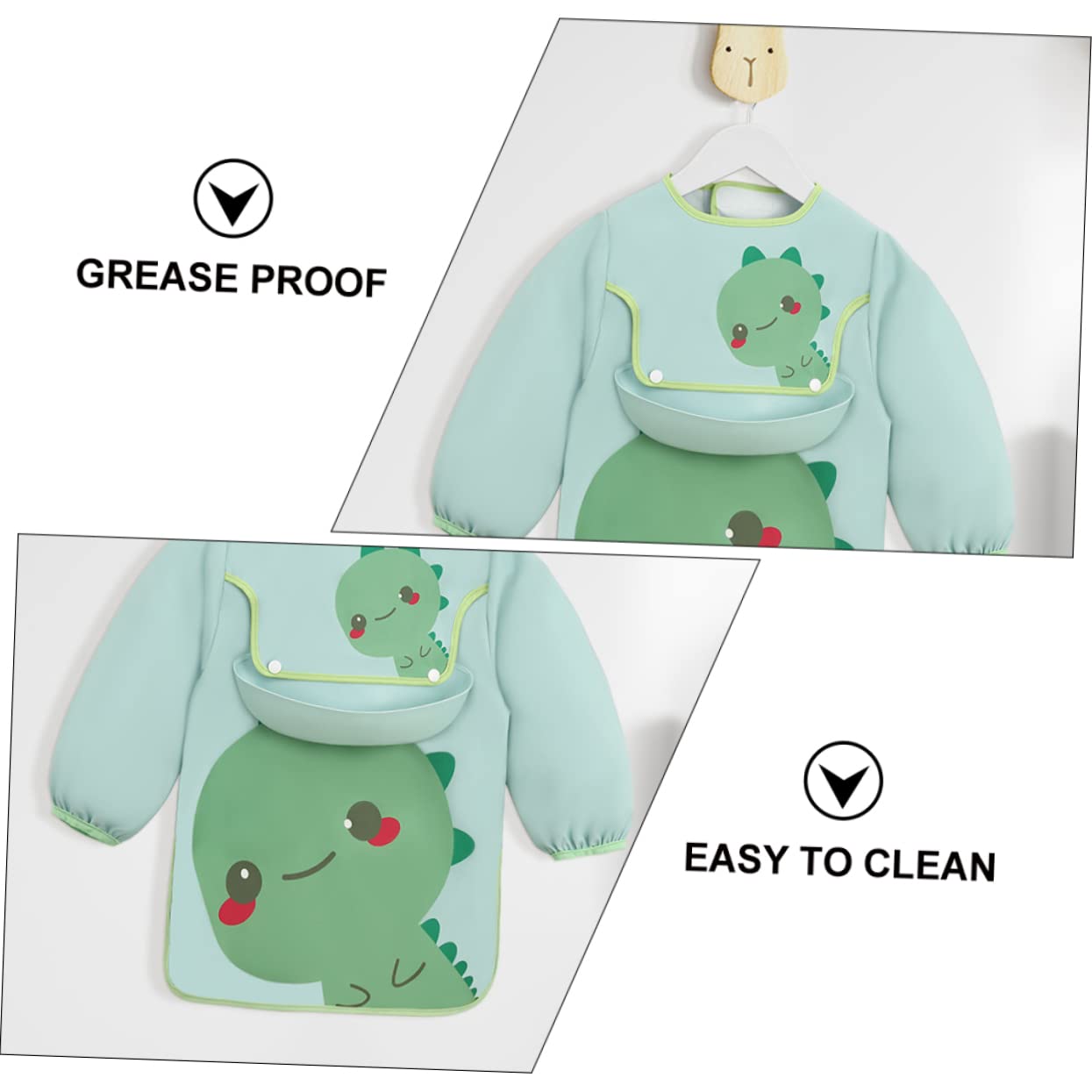 Abaodam 3pezzi Bavaglino Per Smock Con Maniche Lunghe Per e Attività Ricreative Design