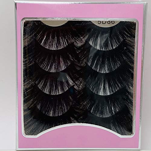 HBZGTLAD NEW 5Pair Fluffy Lashes 25mm 3d Mink Lashes Long Thick Natural False Eyelashes Lashes Vendors Makeup Mink Eyelashesa(5D85)