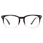 MAXJULI Blue Light Blocking Glasses,Computer Reading/Gaming/TV/Phones Glasses for Women Men(Brown-Translucent)