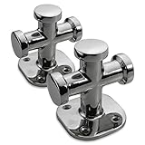 Salty Reef Marine Hardware - Single Cross Bollard Heavy Duty Marine Grade 316 Stainless Steel (2 Pack)