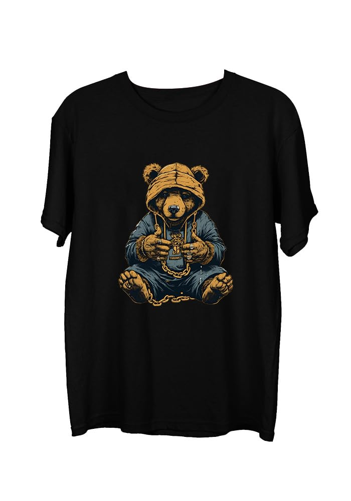 wear your opinion Printed T Shirt for Men (Swag Bear)-picture-5