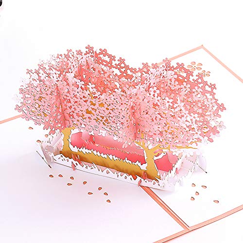Carte de voeux 3D pop-up carte de mariage/nouvel an/anniversaire,carte-cadeau anniversaire anniversaire Saint-Valentin/carte de voeux de Noël pour épouse petite amie mère mariés (Arbre double) Cover