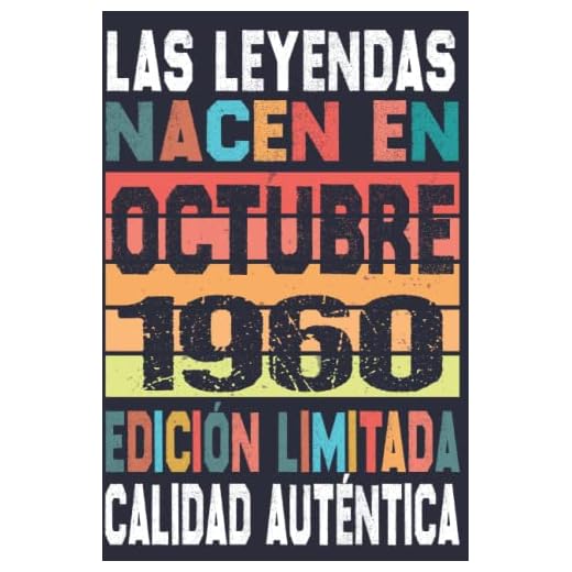 Cumpleaños Vintage Leyendas Nacen en Octubre 1960: Regalo de 62 cumpleaños para mujeres y hombres, regalo de 62 cumpleaños para él/ella, Cuaderno Diario | regalos de Octubre...