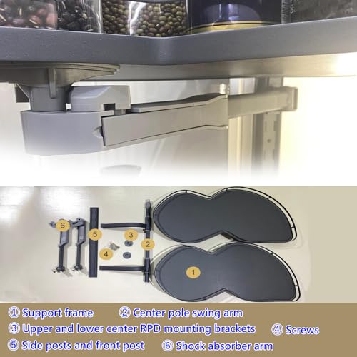 Rrrawgff Armadio Da Cucina Estraibile Ad Angolo, Con Doppia Mensola, Organizzatore Angolare Allungabile, 36In Armadio Angolare Girevole Per Riporre La Cucina Salvaspazio - 6