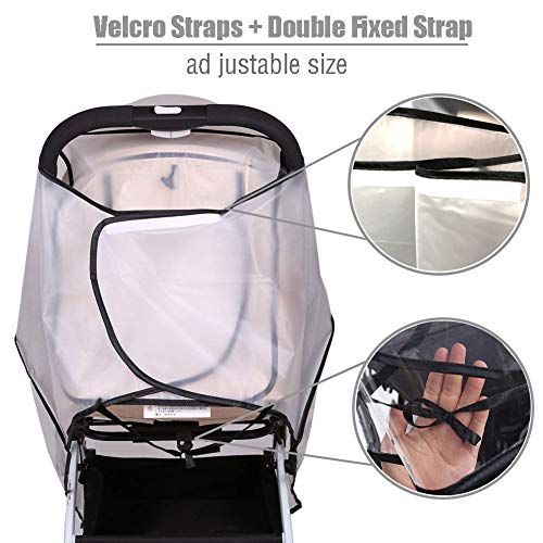 Stroller Rain Cover By Hombae, Universal Baby Stroller Weather Shield, Waterproof Stroller Cover, Travel Umbrella Stroller Wind Dust Shield, Stroller Cover For Rain, Food Grade Eva, Eye Protect #TOP2