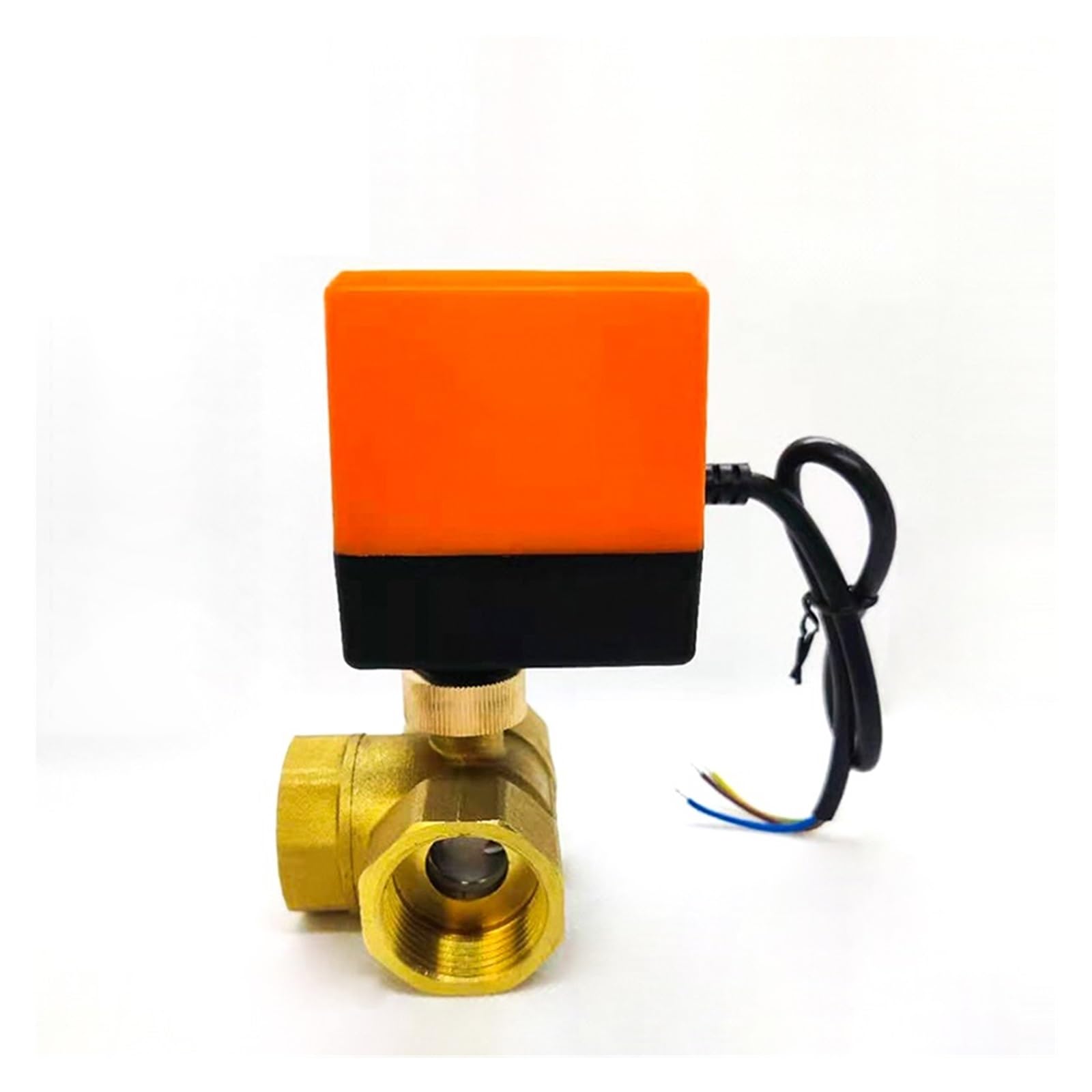 Válvula de bola eléctrica de latón for aire acondicionado, válvula solenoide de calefacción de suelo de tres vías, 1/2 ", 3/4", 1 ", 1-1/4", 1-1/2 ", 2" Excelente sellado(1-1/2",24VAC)
