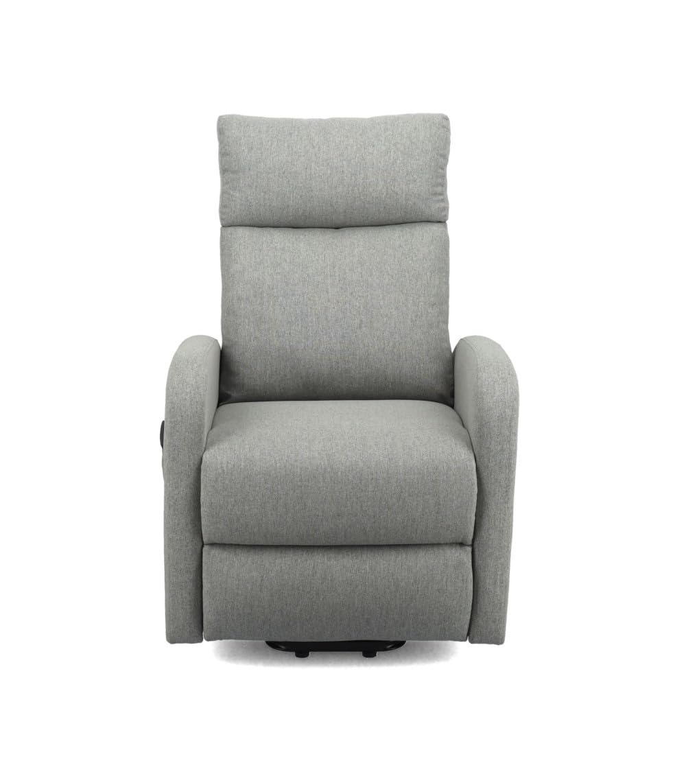 SWEET SOFA® Sillón Reclinable eléctrico Luna con Sistema Power Lift, 101x85x65 cm, Sofá Individual, Sillón Relax para Adultos, Elevador de Asistencia, Ajuste de Inclinación Automático, Color Gris