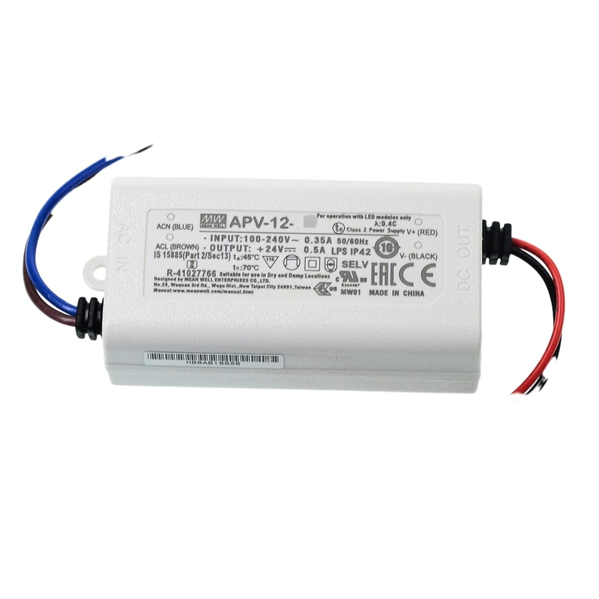 MEAN WELL يعني ويل APV سائق LED، APV-12-15 12W 0.8A