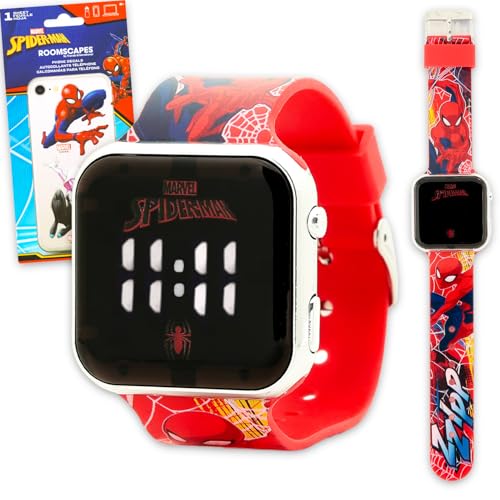 Reloj Spiderman infantil con pegatinas de regalo perfecto para cumpleaños y fiestas temáticas