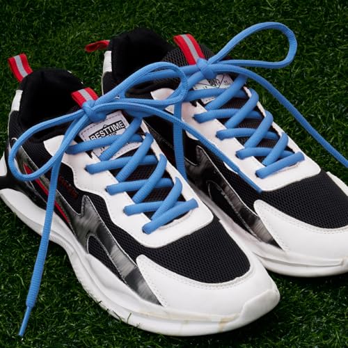 Image of 2 Pairs Oval Athletic Shoelaces 33 Colors 1 /4 inch Half Round Shoe Laces for Sneakers