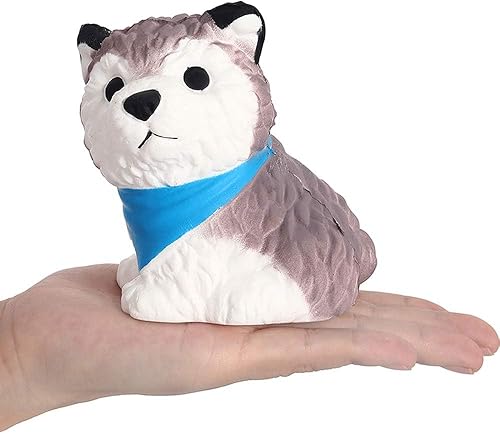 Anboor Squishies de 4.3 pulgadas para perro, Husky Kawaii, suave, de crecimiento lento, perfumado, para cachorros, para aliviar el estrés, juguetes