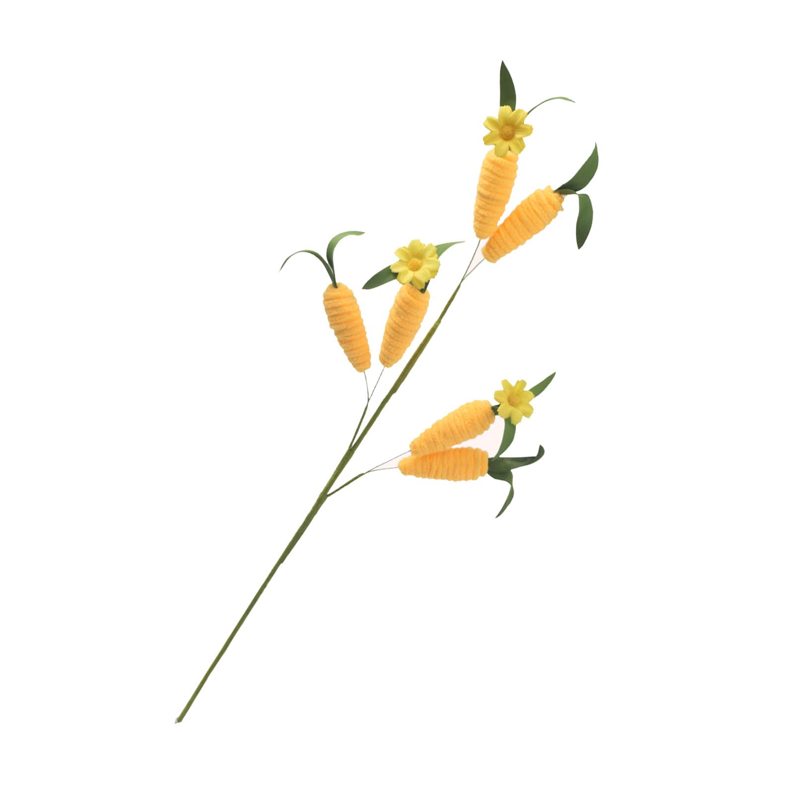 Piceioep Radish Branch Ornament Artificial Silk Flower Carrot Sprigs for Dining Table Display Holiday Party Centerpieces Easter Theme
