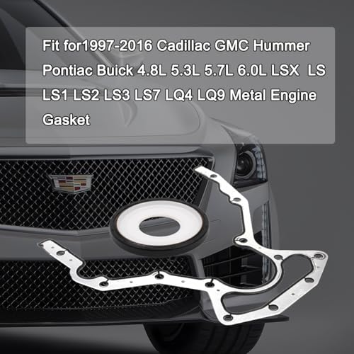 Image of Rear Main Seal Block Cover Gasket Kit for GM LS Engines Compatible with Chevrolet GMC Hummer Pontiac LS LSX LS1 LQ4 LQ9 LS2 LS3 LS7 4.8L 5.3L 5.7L 6.0L BS40640
