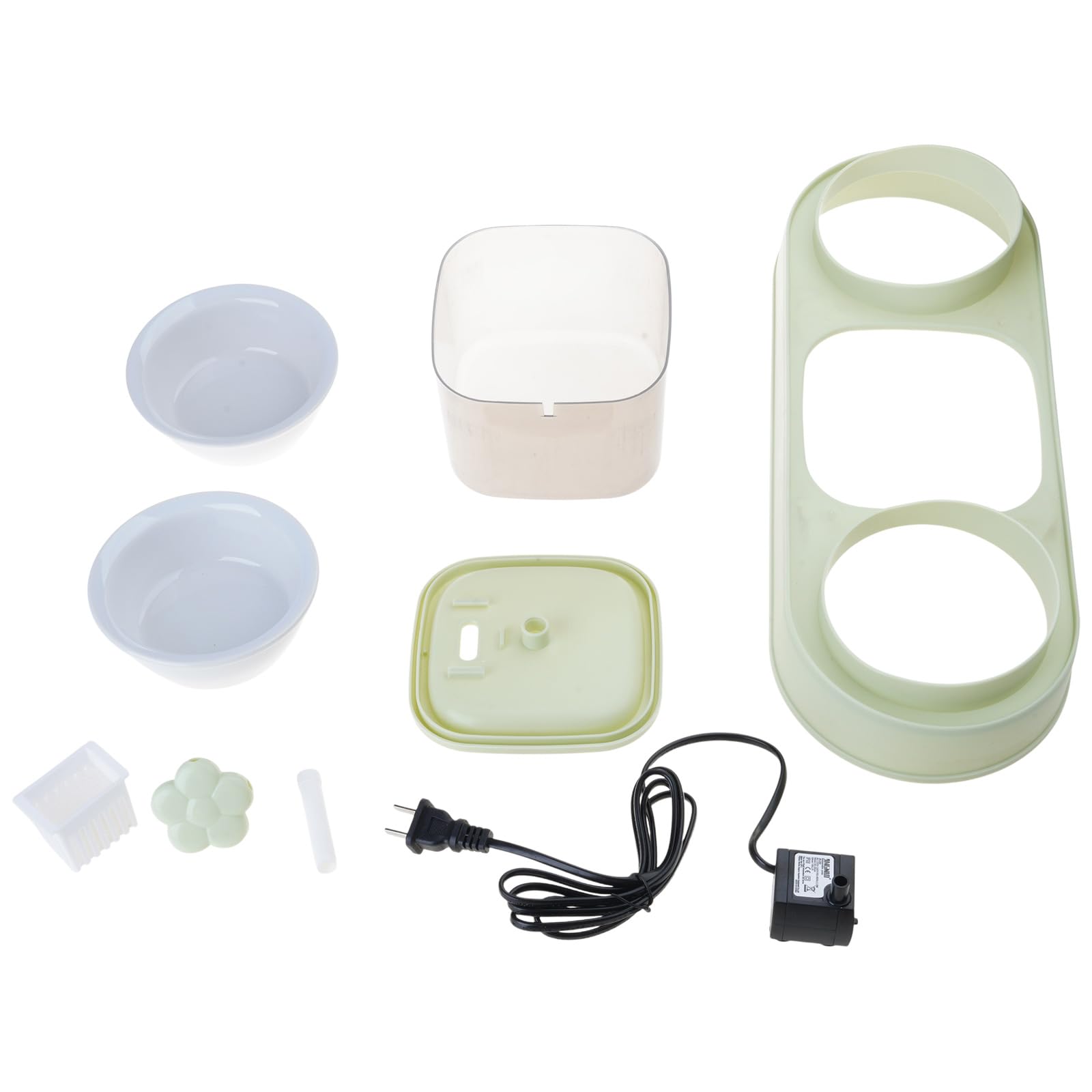 Distributeur d'eau pour chat - Double gamelle - Distributeur d'eau électrique - Fournitures d'alimentation en eau