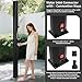 9.3 Gallon Solar Heated Outdoor Shower, 7.2FT Height, 360°Rotating Rainfall + 6FT Handheld Shower + Foot Faucet, Freestanding Black Poolside Shower with Hot & Cold Water Adjustment