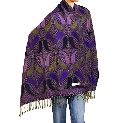 Falari Women's Woven Pashmina Shawl Wrap Scarf 80