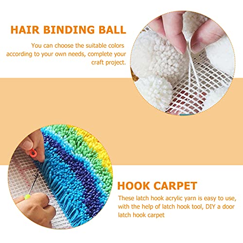 EXCEART 30pcs Acrylic Yarn Latch Hook for DIY Craft Projects Multi-Colored Knitting for Rug Making Crochet for Pillows Blankets and More - Image 2