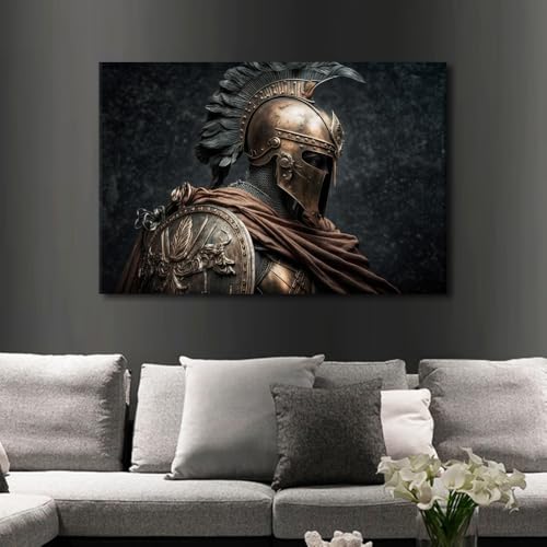 Idée cadeau toile soldat grec antique encadrée 60x90