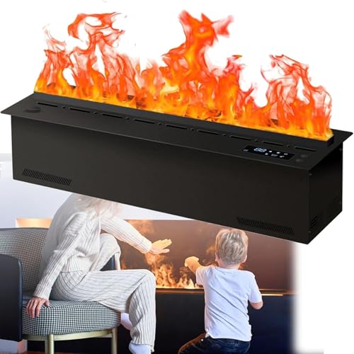 Chimenea De Vapor De Agua 3D TáCtil Mando A Distancia AplicacióN Humidificador De Vapor De Agua con Chimenea AutomáTico 3D para Oficina Hogar Y Hotel Cafeteria,01,200cm/78.7in
