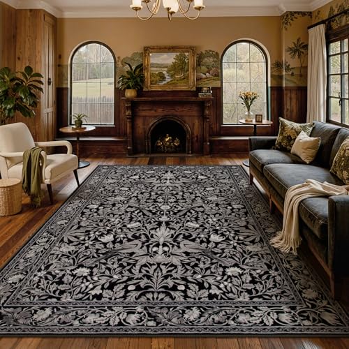 Tapete decorativo Lavable Negro 8x10 pulgadas