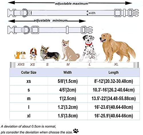 Image of DOGWONG Dog Collar with Bowtie, Blue Summer Dog Collar for Small Medium Large Dog