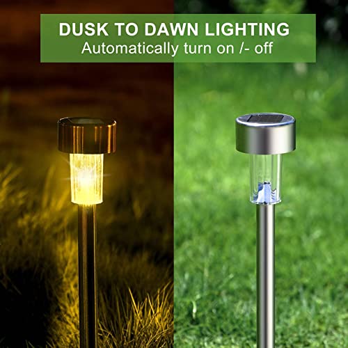 Dream Master Solar Lights Outdoor Waterproof, Stainless Steel Led Landscape Lighting Outdoor Solar Lights For Outside Solar Garden Lights For Pathway, Walkway, Patio, Yard, Lawn - 12 Pack(Warm White) #TOP5