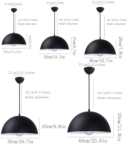 Miniatura 4 de QIVGXBO Moderna lámpara de cúpula con acabado amarillo brillante lámpara colgante industrial rústica luces colgantes en diseño colorido accesorio de