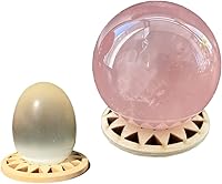 Vista 4 de 15 soportes de bola de cristal de madera, soporte de exhibición de esfera de madera, soportes de esfera de madera para decoración del hogar, piedras