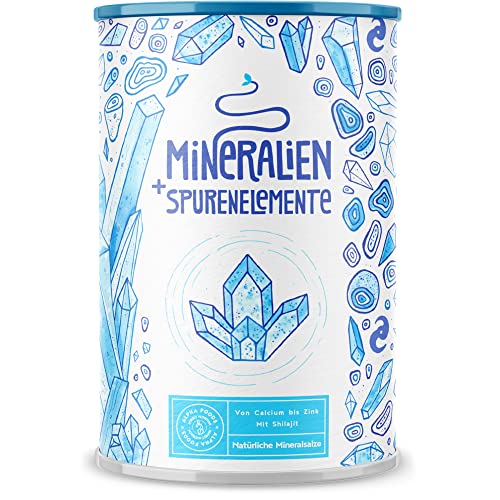 Minerales y Oligoelementos para Mejora de Metabolismo y Energía - Sin Sabor ni Aditivos - Complejo Mineral Natural con Esencia de Shilajit, Magnesio, Zinc, Potasio, Calcio y otros Minerales - 450gr