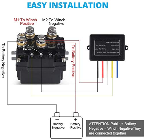 12V 500A Winch Solenoid Relay Contactor + Winch Control For ATV - Foto 4