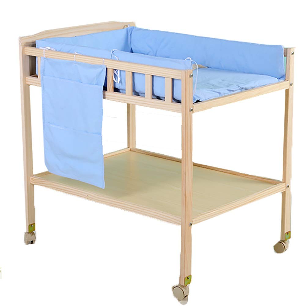 MObyat Cambiador de Pañale,Cambiador/estación de Viaje para bebé, Plegable, Ideal para Viajar - 80x60x95cm - Azul/Rosa/Amarillo