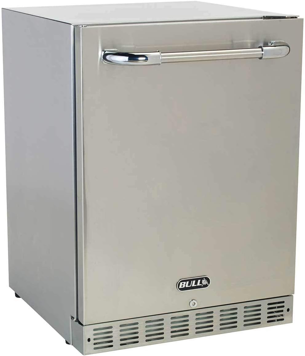 Bull Lonestar Natural Gas Barbecue Grill Head, Double Doors & Refrigerator