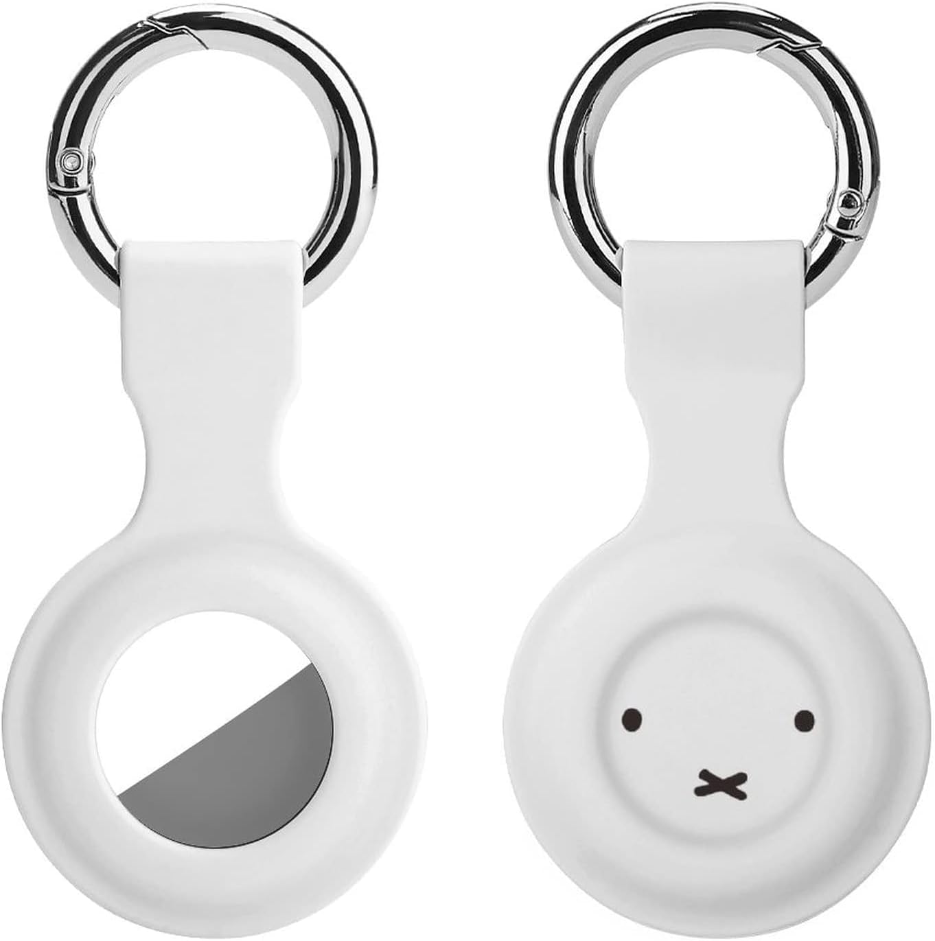 ミッフィー AirTag ケース エアタグケース airtag キーホルダー シンプル 軽量 傷/擦傷防止 耐衝撃 Airtag キ AirTag  ケース ４個セット カバー レザー Air Tag 保護ケース エアタグ キーホルダー付き 落下防止 カラビナ バックル